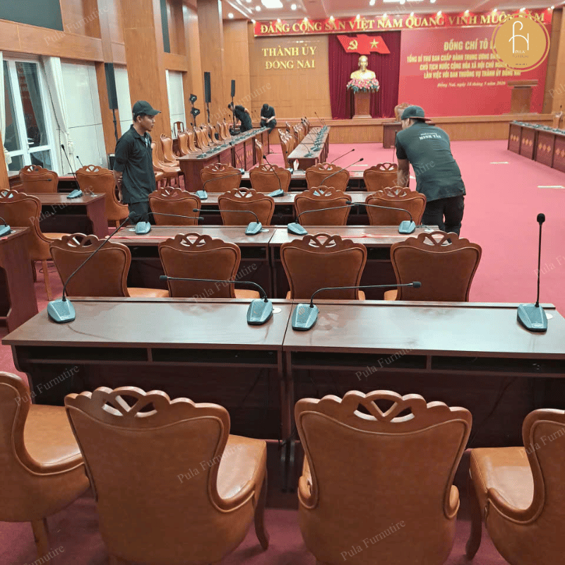 Ghế hội nghị Pula Furniture cung cấp cho cơ quan Tỉnh ủy