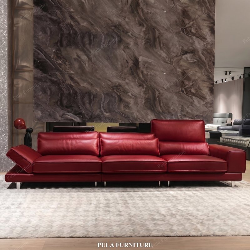Sofa bọc da b&ograve; cao cấp Revelo (V103)