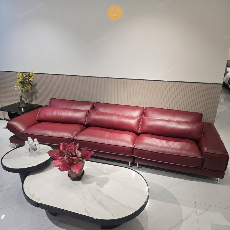 Sofa bọc da b&ograve; cao cấp Revelo (V103) khi thu gọn