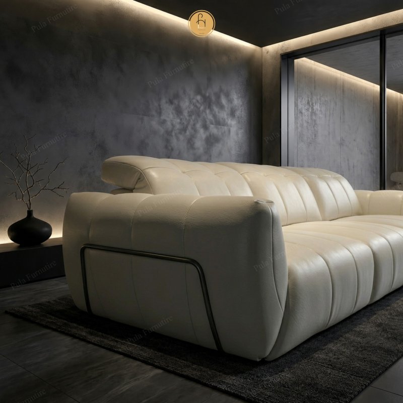 Sofa da B&ograve; chỉnh điện Mavish (V99)