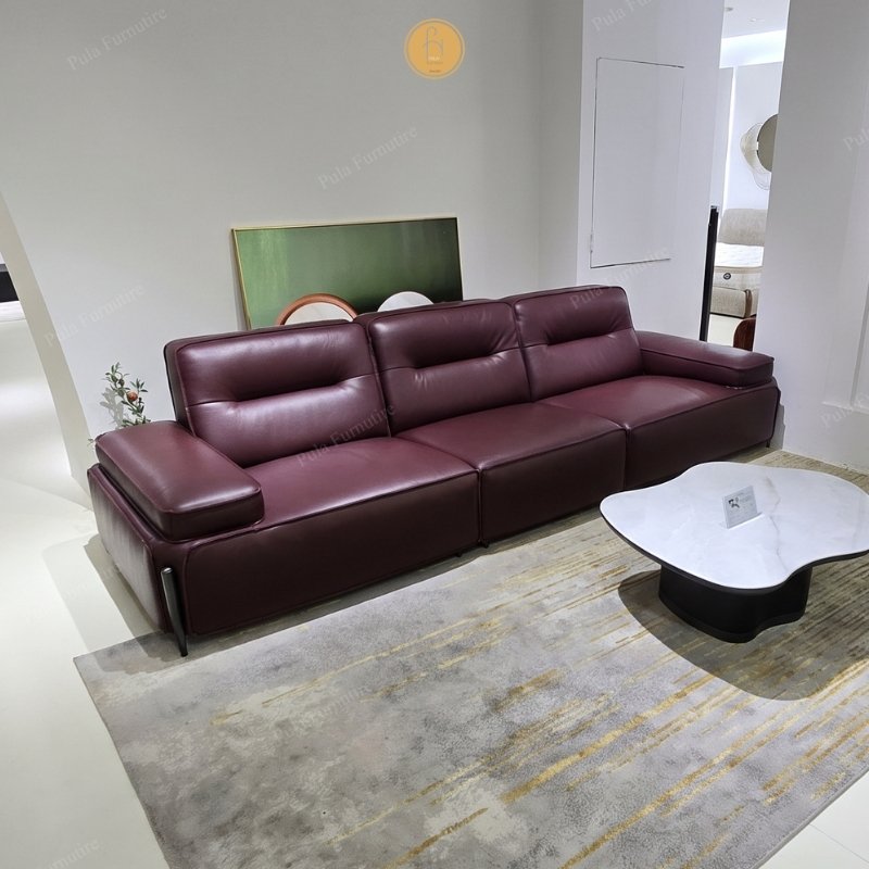 Sofa da b&ograve; &Yacute; hiện đại Marvelo (V102)