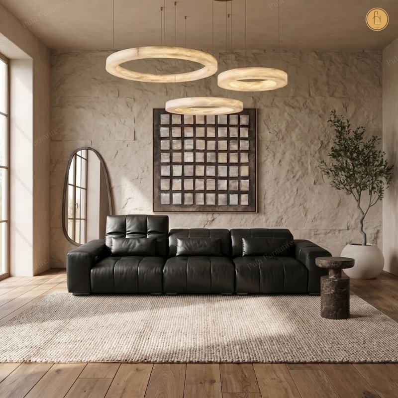 Sofa da cao cấp thiết kế tối giản Estello (V101)