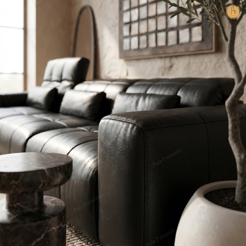 Sofa da cao cấp thiết kế tối giản Estello (V101)