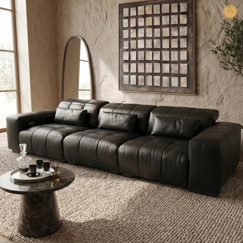 Sofa da cao cấp thiết kế tối giản Estello (V101)
