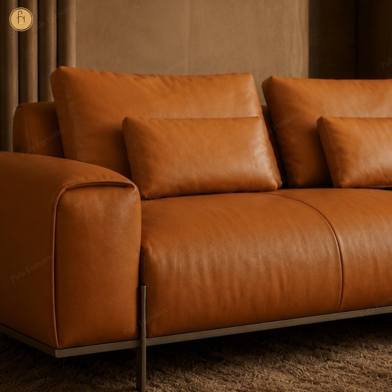 Sofa bọc da b&ograve; thiết kế hiện đại Volante (V105)