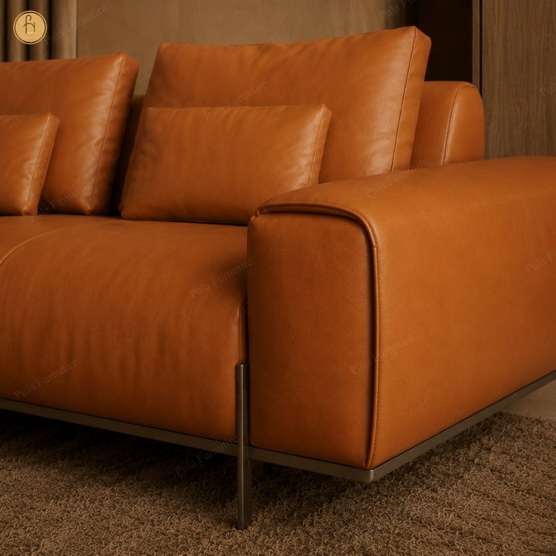 Sofa bọc da b&ograve; thiết kế hiện đại Volante (V105)