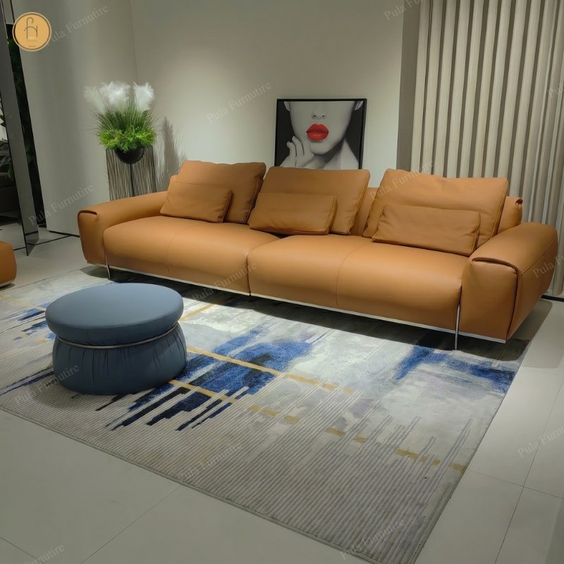 Sofa bọc da b&ograve; thiết kế hiện đại Volante (V105)
