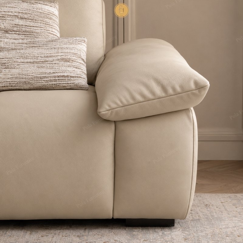 Sofa da b&ograve; thiết kế tối giản Amaris (V106)