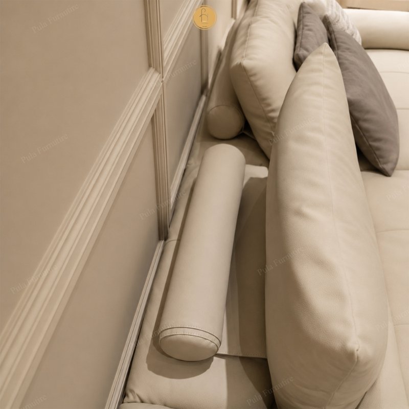 Sofa da b&ograve; thiết kế tối giản Amaris (V106)