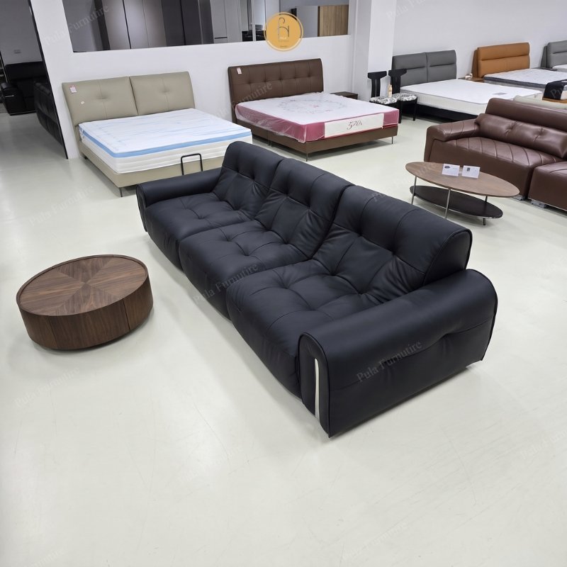 Sofa văng da b&ograve; &Yacute; hiện đại Domus (V104)