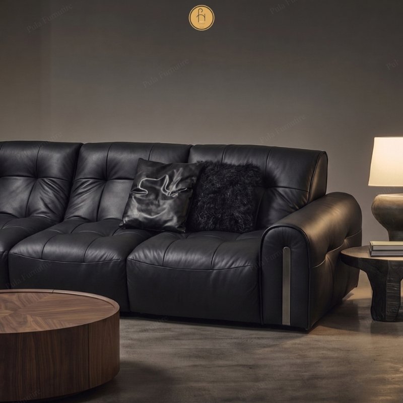 Sofa văng da b&ograve; &Yacute; hiện đại Domus (V104)