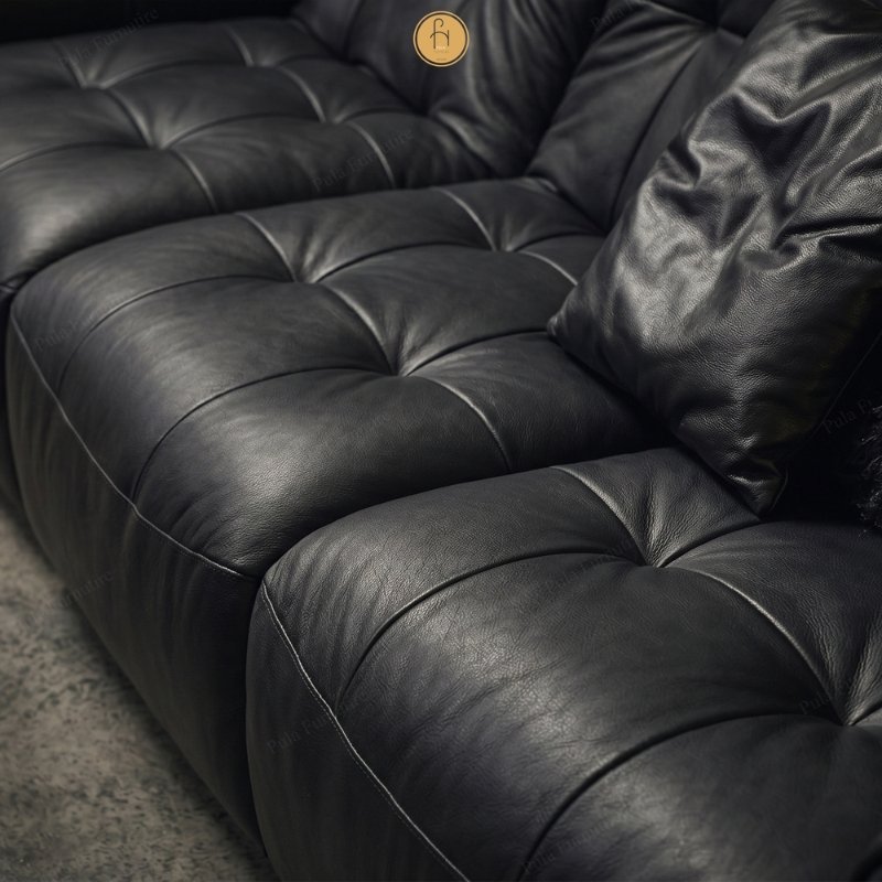 Sofa văng da b&ograve; &Yacute; hiện đại Domus (V104)