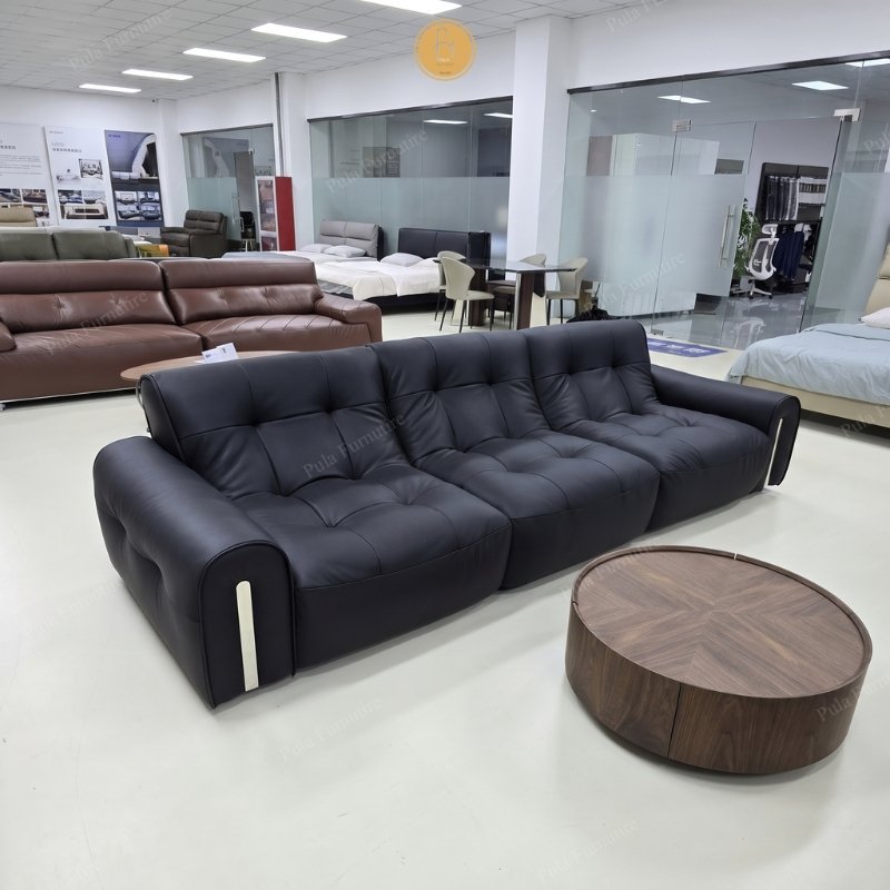 Sofa văng da b&ograve; &Yacute; hiện đại Domus (V104)