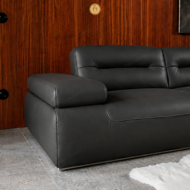 Sofa văng hiện đại bọc da b&ograve; Astor (V108)