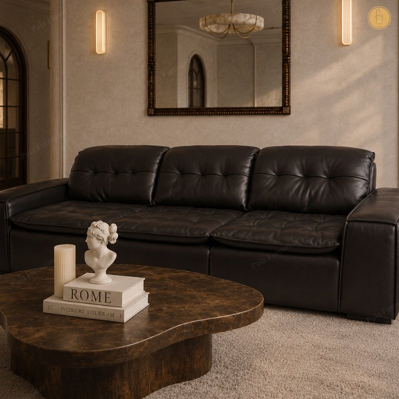 Sofa văng bọc da cao cấp Brendo (V109)