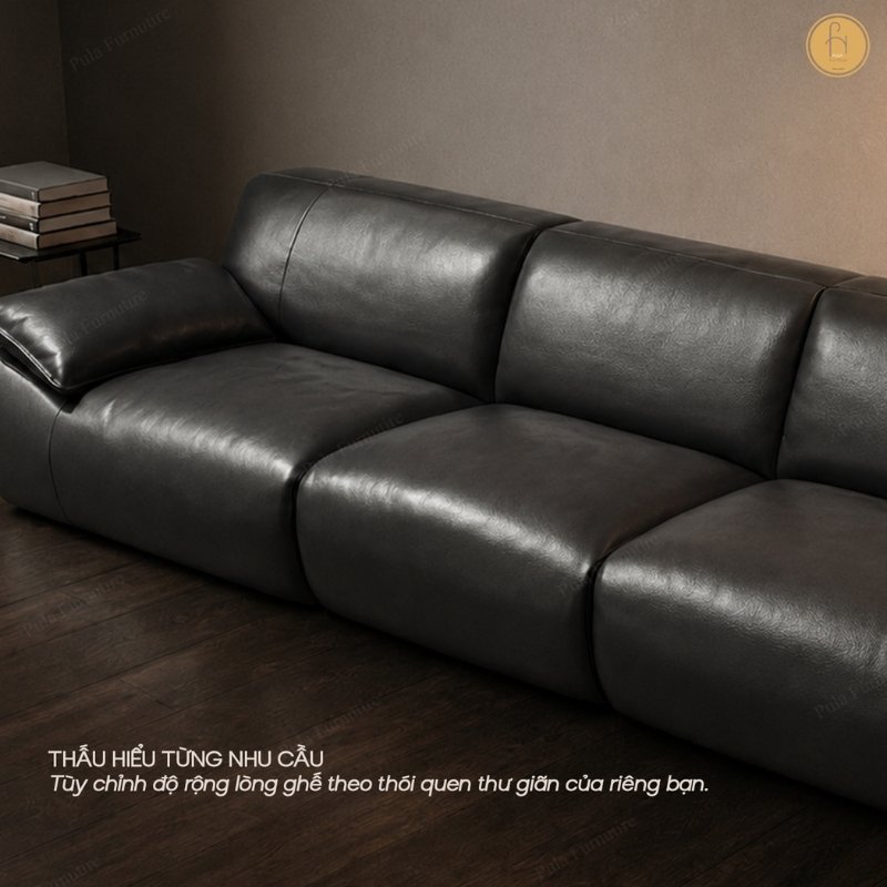 Sofa văng bọc da thiết kế hiện đại Vento (V110)