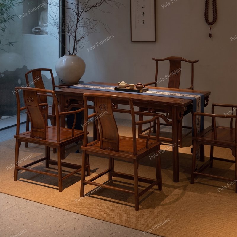 Bàn trà đạo phòng làm việc sếp ghế Tai Quan TD06