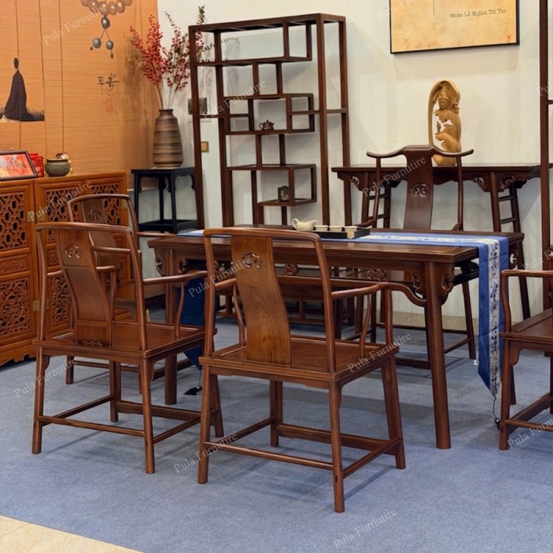 Bàn trà đạo phòng làm việc sếp ghế Tai Quan TD06