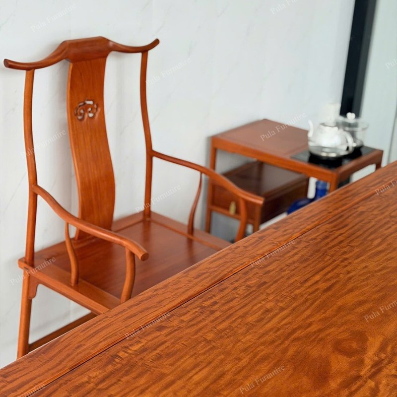 Bộ bàn ghế trà đạo Trung Hoa gỗ Hương TD11
