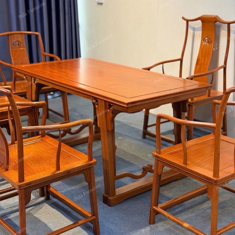 Bộ bàn trà đạo gỗ Hương 7 món phòng khách TD09