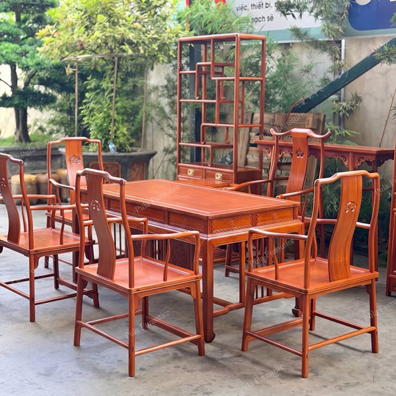 Bộ trà đạo văn phòng Tai Quan 6 món gỗ Hương TD08