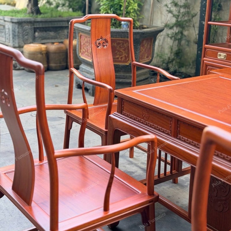 Bộ trà đạo văn phòng Tai Quan 6 món gỗ Hương TD08