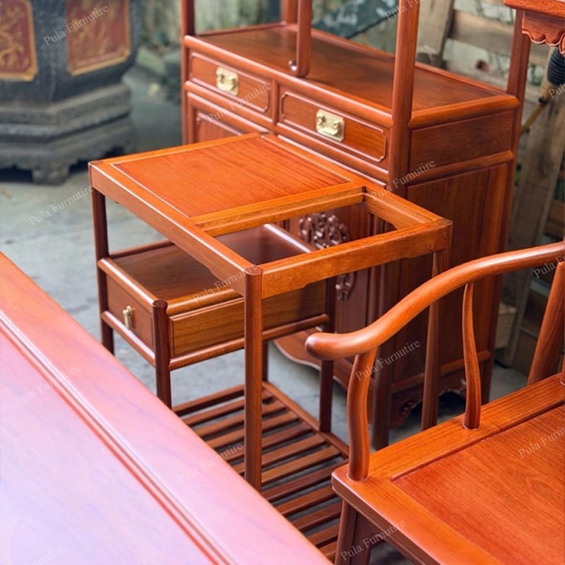 Bộ trà đạo văn phòng Tai Quan 6 món gỗ Hương TD08