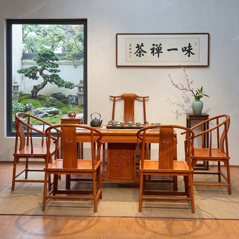 Bộ bàn trà đạo gỗ Hương phong cách Trung Hoa TD13