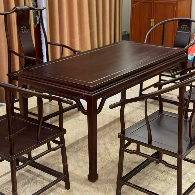 Bộ bàn trà gỗ Hương phong cách nhà Minh cổ TD12