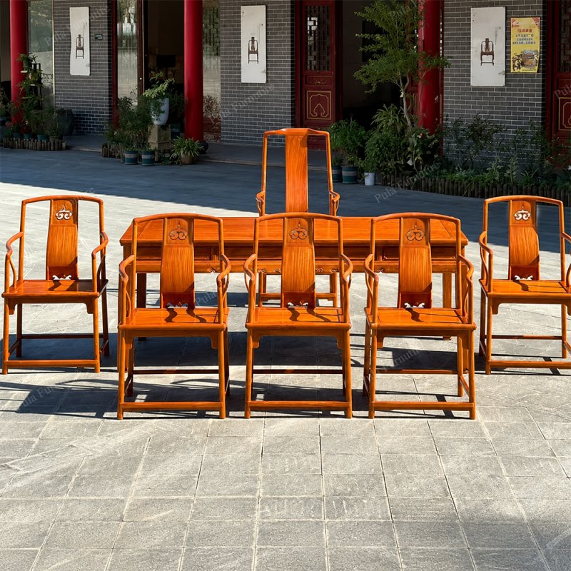 Bộ bàn trà Nam Quan Mạo gỗ Hương cao cấp TD14