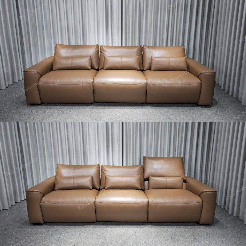 Sofa da thật chỉnh điện Adalto (V100) hoàn thiện tại xưởng Pula