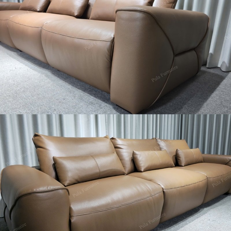 Sofa da thật chỉnh điện Adalto (V100) hoàn thiện tại xưởng