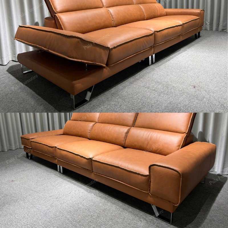 Sofa bọc da bò cao cấp Revelo (V103) hoàn thiện tại xưởng