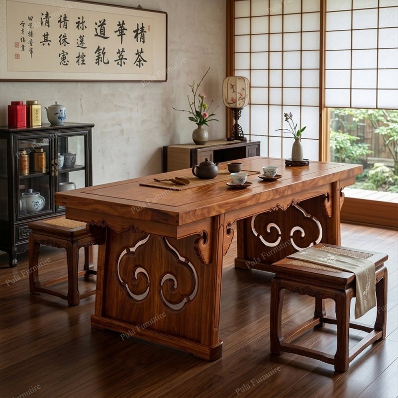 B&agrave;n tr&agrave; cổ tiếp kh&aacute;ch sang trọng BAT04