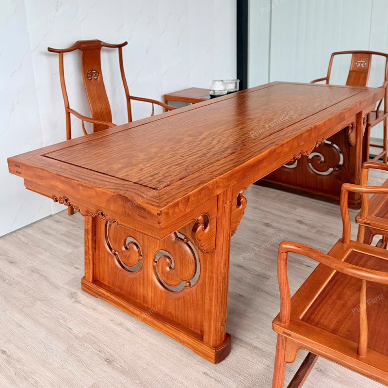B&agrave;n tr&agrave; cổ tiếp kh&aacute;ch sang trọng BAT04 ho&agrave;n thiện thực tế