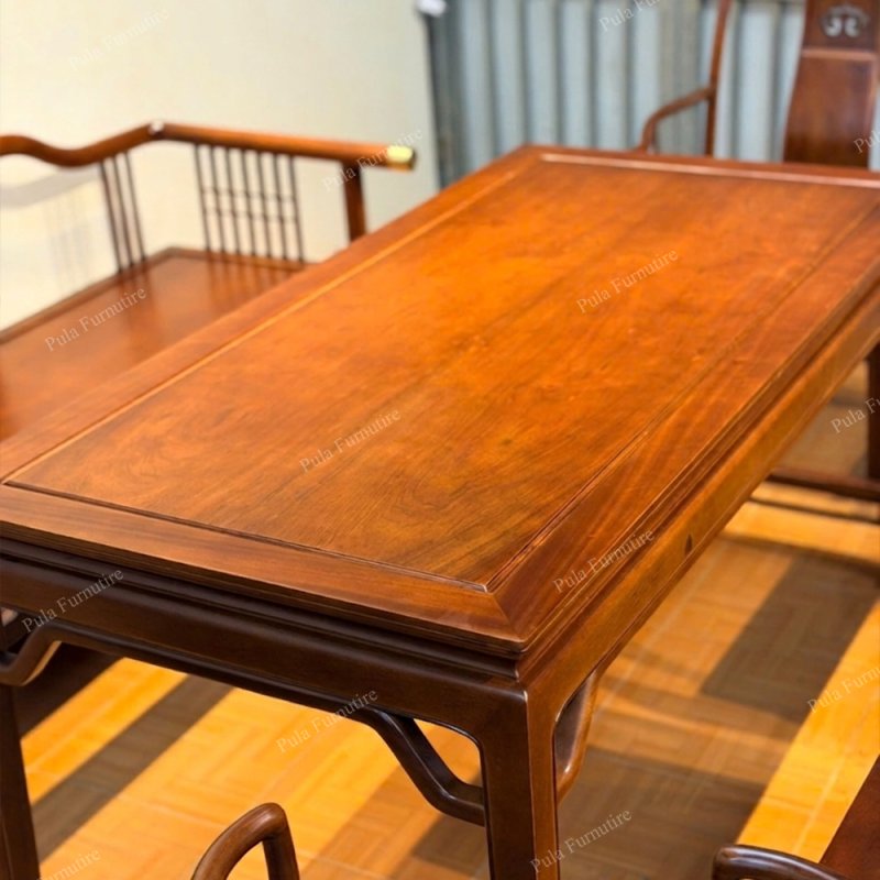Bộ tr&agrave; đạo 7 m&oacute;n cao cấp gỗ Hương TD17 ho&agrave;n thiện thực tế