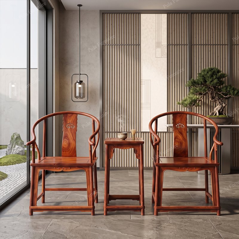 Bộ 3 món ghế Minh cổ trà đạo TD35