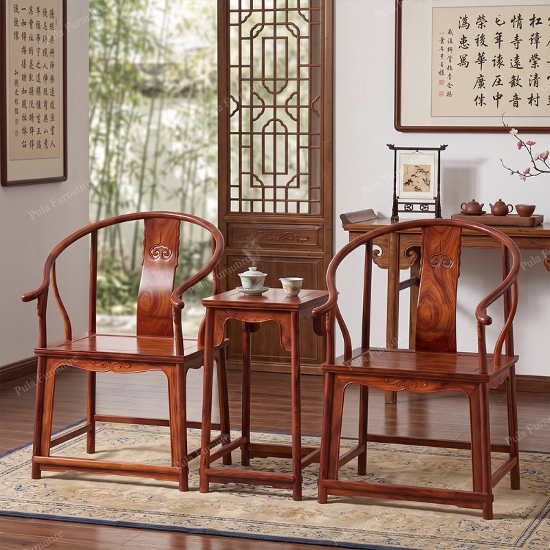 Bộ 3 món ghế Minh cổ trà đạo TD35