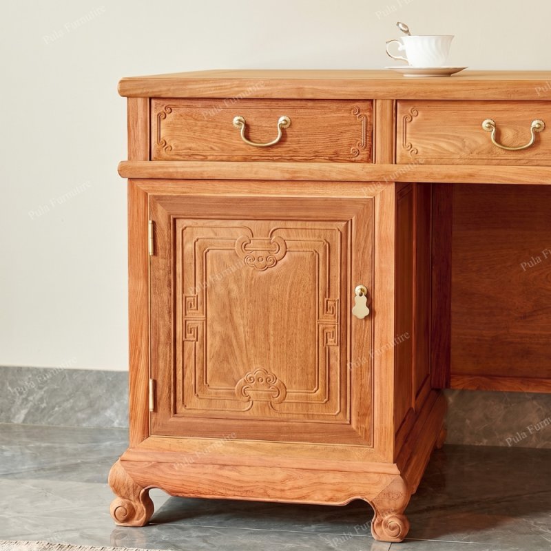 Bộ bàn làm việc lãnh đạo cổ sang trọng BLVT03