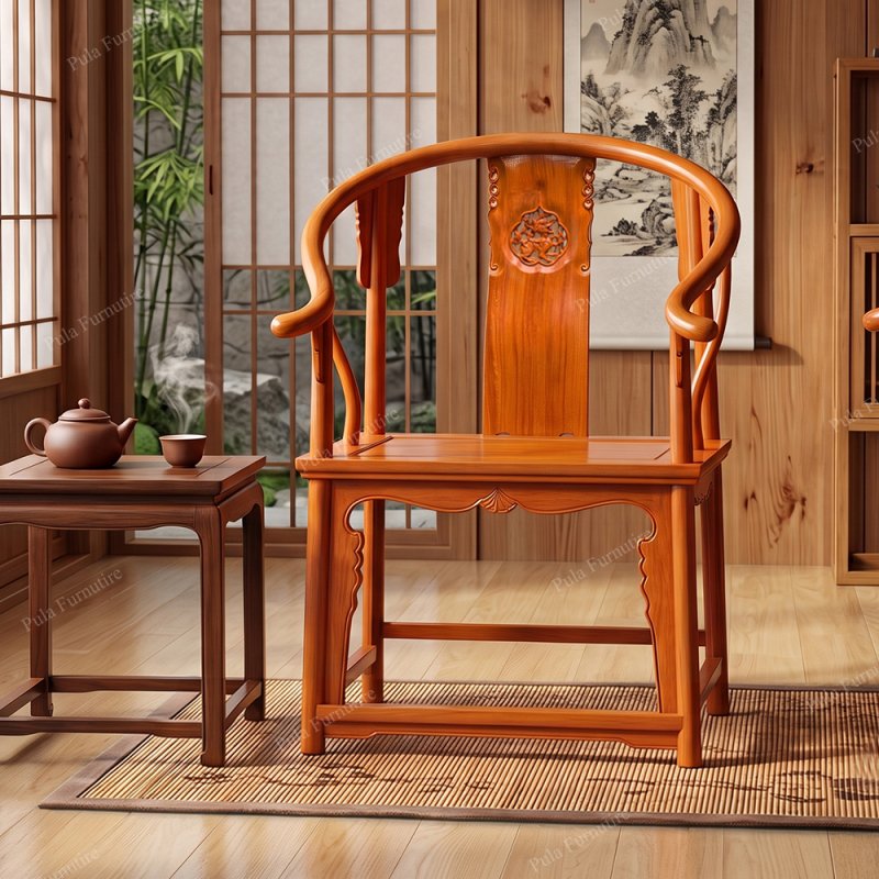 Ghế Minh cổ tr&agrave; đạo gỗ Hương GPT15