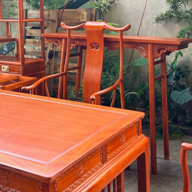 Bộ bàn ghế trà thất 4 món gỗ Hương TD37