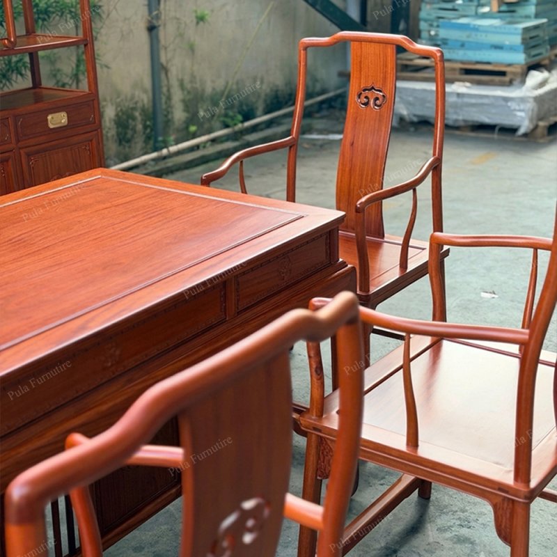 Bộ bàn ghế trà thất 4 món gỗ Hương TD37