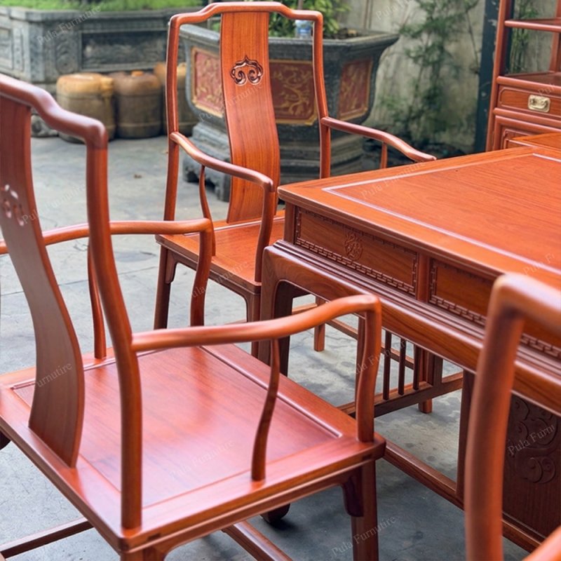 Bộ bàn ghế trà thất 4 món gỗ Hương TD37