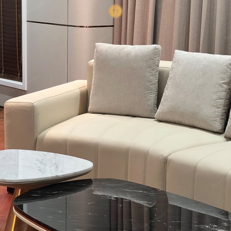 Sofa thiết kế hiện đại, bọc da bò Ý