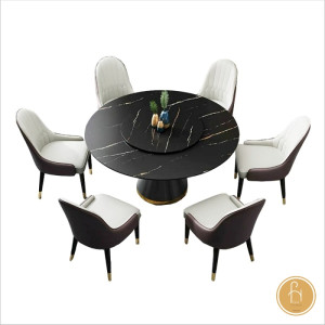 Bộ bàn ăn tròn 6 ghế