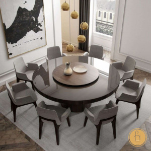 Bộ bàn ăn tròn 8 ghế