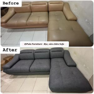 Bọc vải cho sofa cũ thành sofa mới