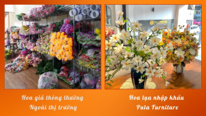 Hoa lụa Pula là hoa nhập khẩu có màu sắc rực rỡ và giống thật hơn