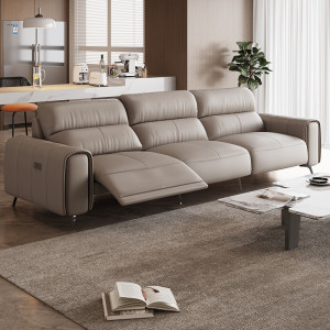 Sofa văng điện bọc da bò Italia cao cấp Pula Callisto (V80) be