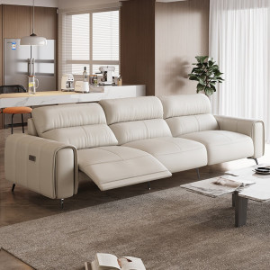 Sofa văng điện bọc da bò Italia cao cấp Pula Callisto (V80) màu trắng kem